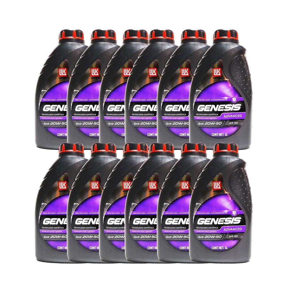 Aceite Mineral Para Motor 20w50 Api Sn Lukoil 12 Litros
