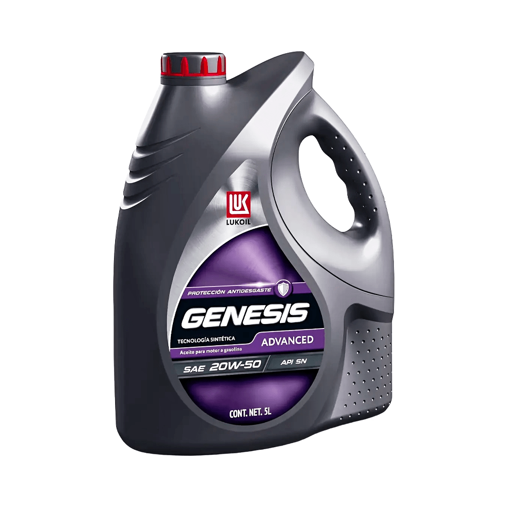 Aceite Mineral Para Motor 20w50 Api Sn Lukoil 5 Litros