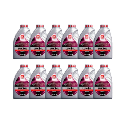 Aceite Para Moto 4 Tiempo Sae 10w30 Api Sl Lukoil 12 Litros