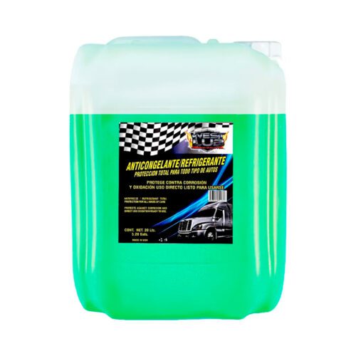 Anticongelante Verde Para Todo Tipo De Autos Listo Para Usar 20lt