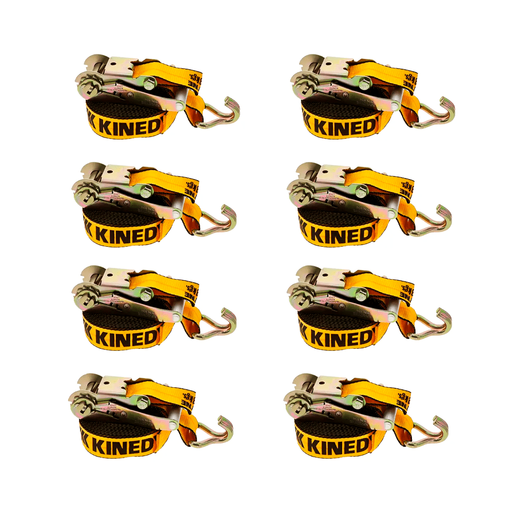 Banda Kinedyne 2 Pulgadas X 30 Pies Con Matraca Gancho 8pz