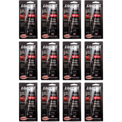 Formador De Juntas Loctite Silicón Rtv Negro De 70 Ml 12pz