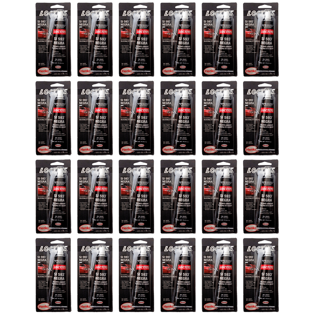 Formador De Juntas Loctite Silicón Rtv Negro De 70 Ml 24pz