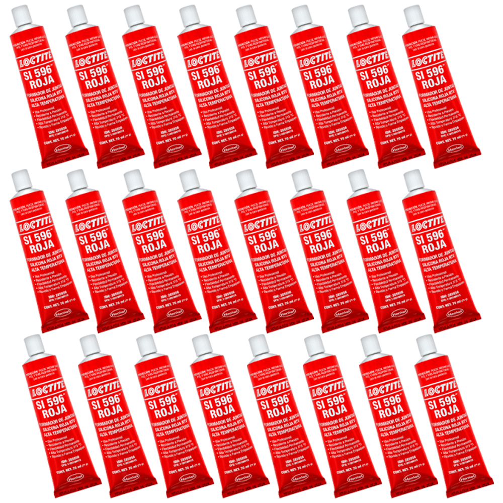 Formador De Juntas Loctite Silicón Rtv Rojo De 70 Ml 24pz