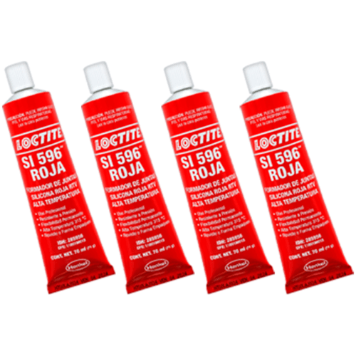 Formador De Juntas Loctite Silicón Rtv Rojo De 70 Ml 4pz