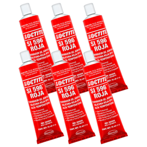 Formador De Juntas Loctite Silicón Rtv Rojo De 70 Ml 6pz