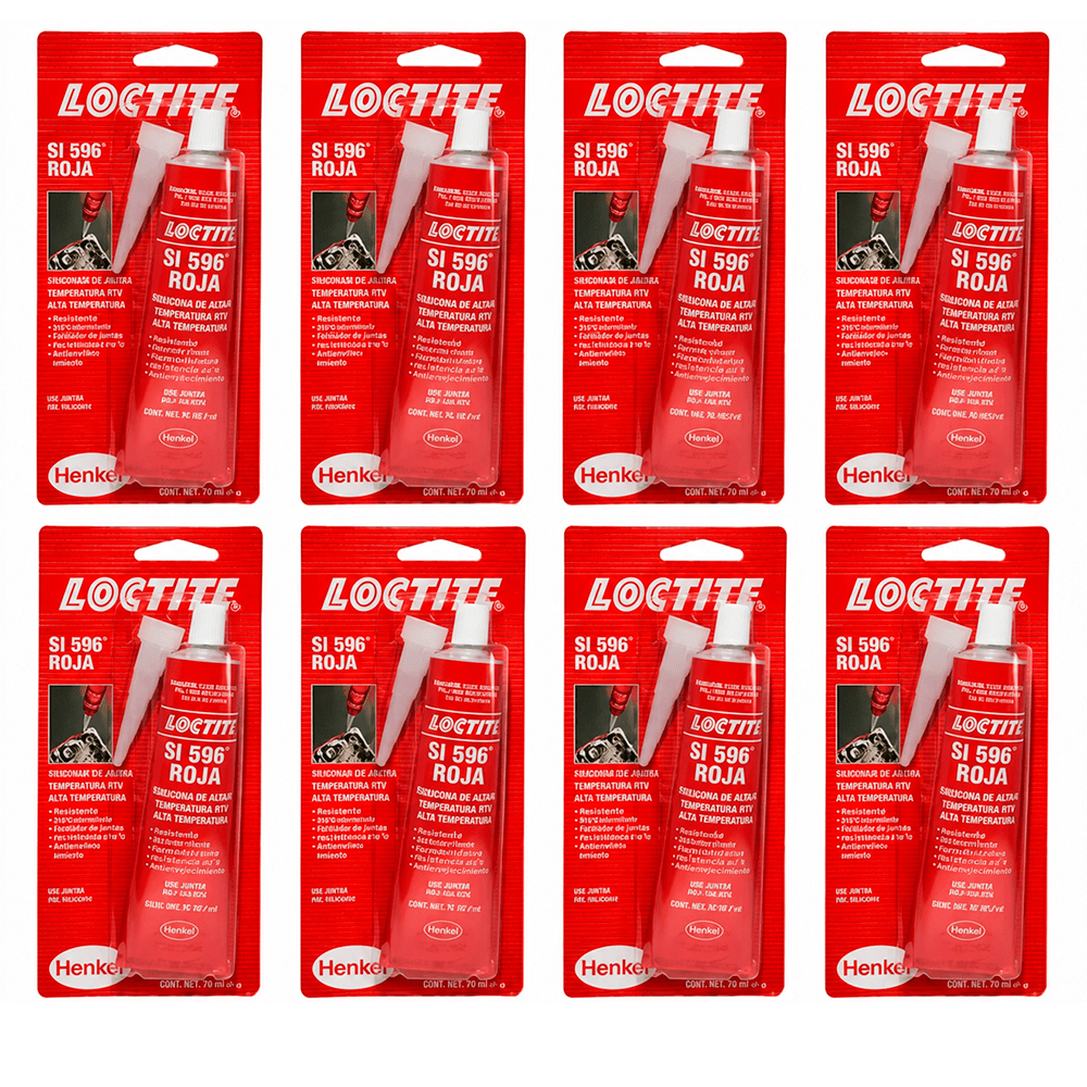 Formador De Juntas Loctite Silicón Rtv Rojo De 70 Ml 8pz