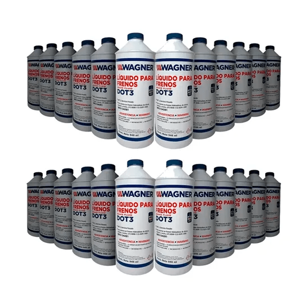 Líquido De Frenos Wagner Dot3 Servicio Pesado 946 Ml 24 Pz