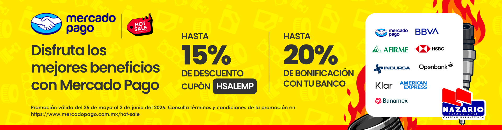 HS2026 Cupones y Promos Bancarias_Nazario Refacciones 1920x500